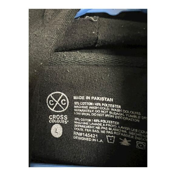 Vtg Cross Colours Vintage rEtro Boyz N The Hood Hoodie Sweatshirt L Rap Hip Hop - Picture 3 of 5